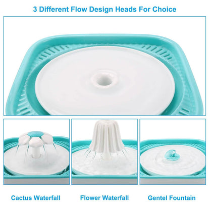 2.5L Super Quiet Cat Water Fountain Bowl Pet Drinking Dispenser