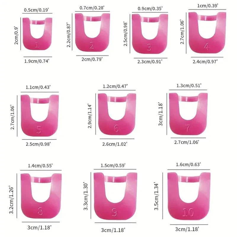 26-Pieces U Curve Shape 10 Sizes Nail Protector