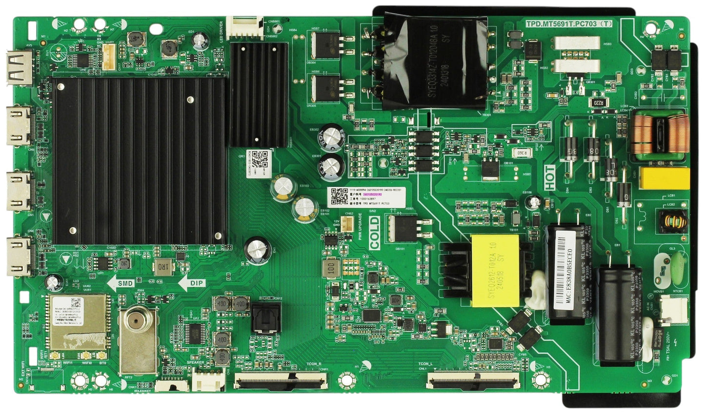 Vizio 260105020190 Main Board/Power Supply V4K50M-0807
