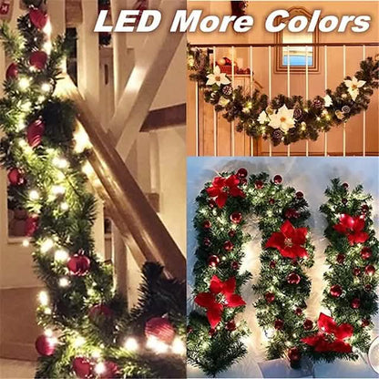 2.7 Meter Christmas Rattan Garland Decorative