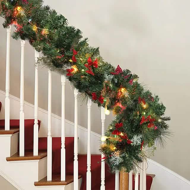 2.7 Meter Christmas Rattan Garland Decorative