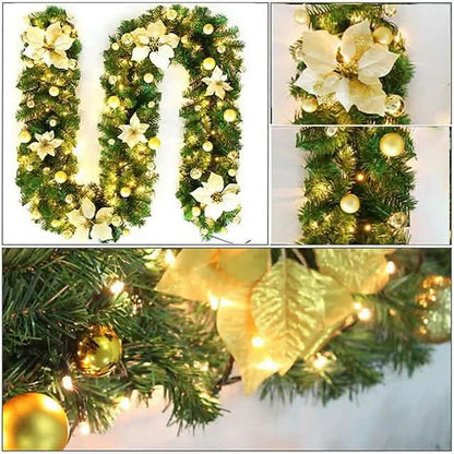2.7 Meter Christmas Rattan Garland Decorative