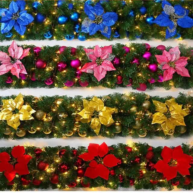 2.7 Meter Christmas Rattan Garland Decorative