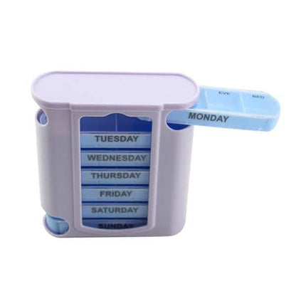 28 Grid Container Organizer Medicine Weekly Storage Pill 7 Day Tablet Sorter Box Case