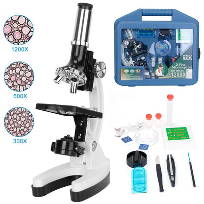 28-Pieces: Kid Microscope Set Experimental Observation Monocular