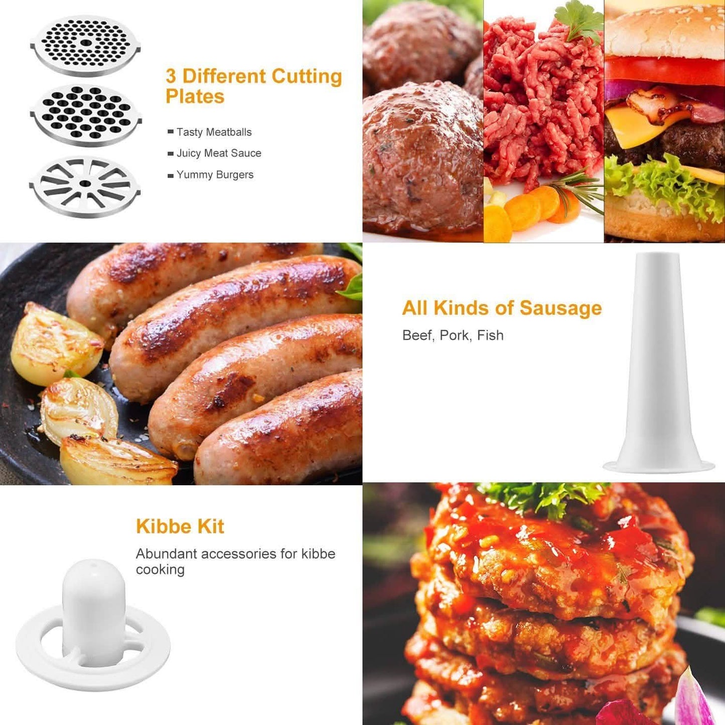 2800W Electric Meat Grinder Set