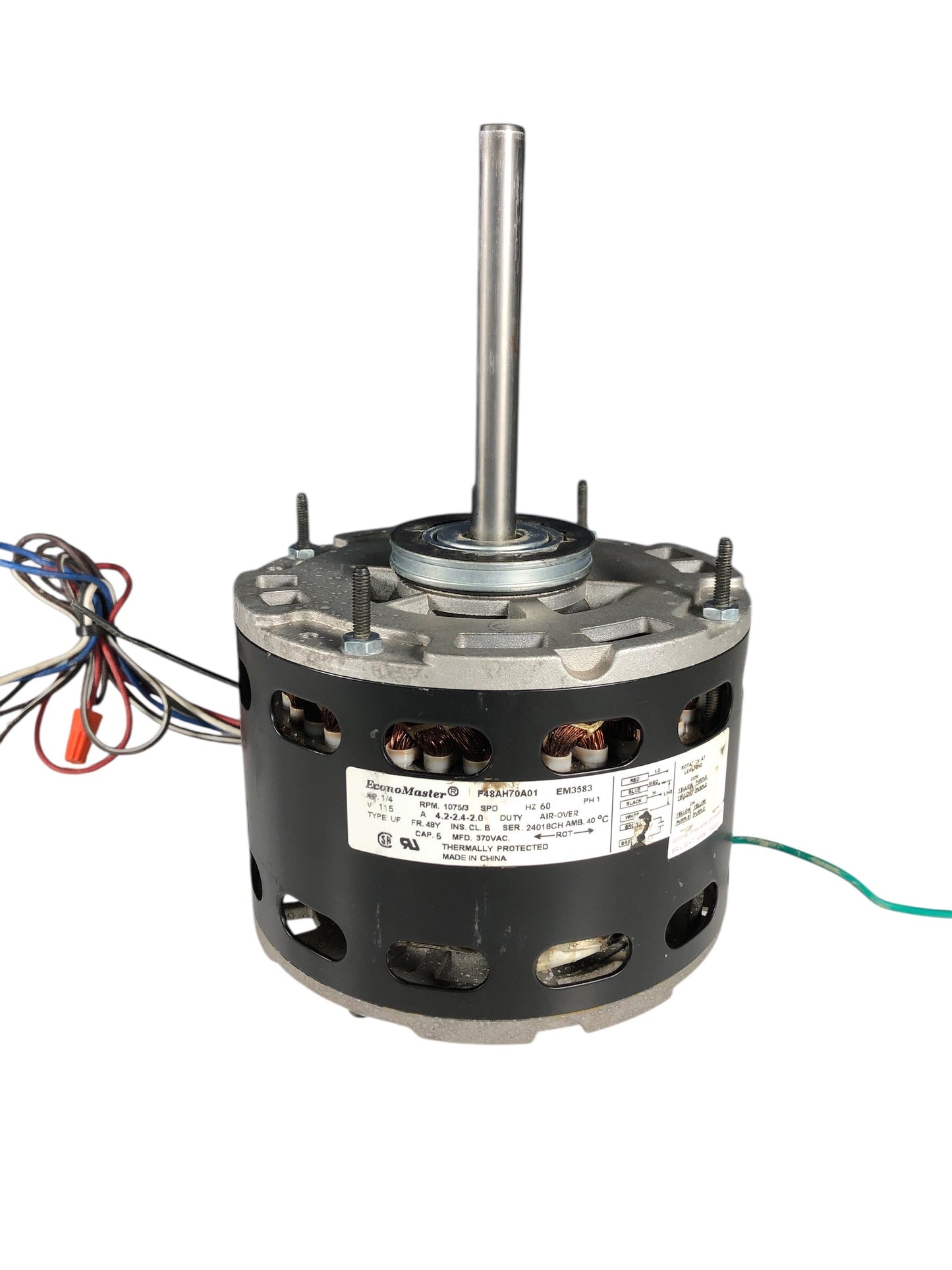 EconoMaster F48AH70A01 Blower Motor (1/4hp, 1075rpm, 3spd)