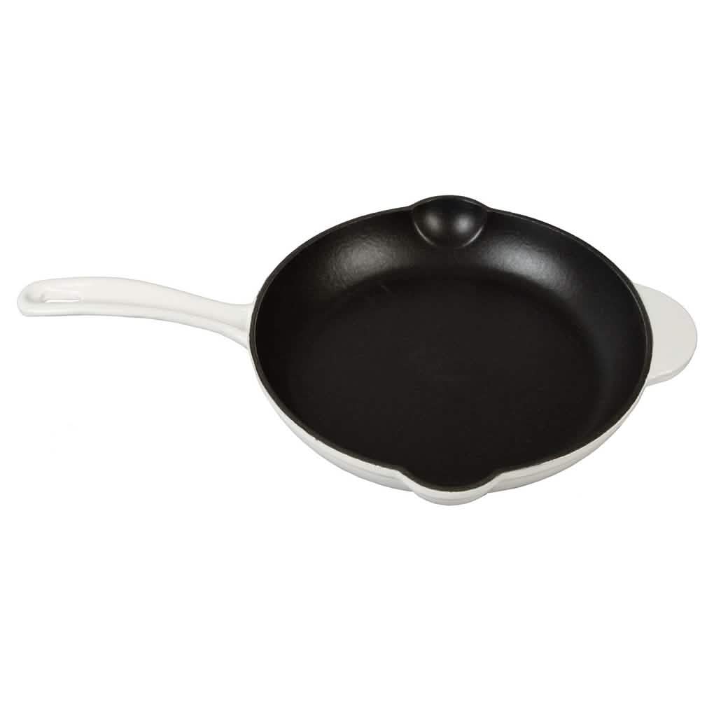 Inspired Home 5-Piece Enameled Cast Iron Cookware Set - Pure White