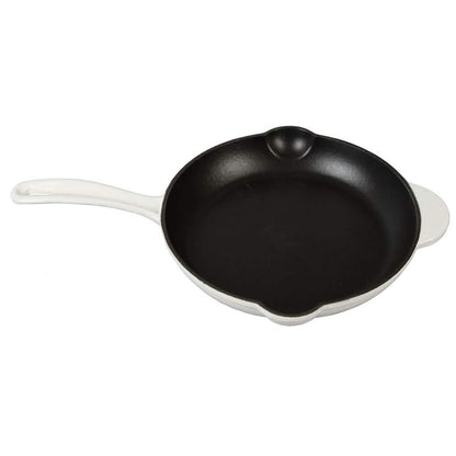 Inspired Home 5-Piece Enameled Cast Iron Cookware Set - Pure White