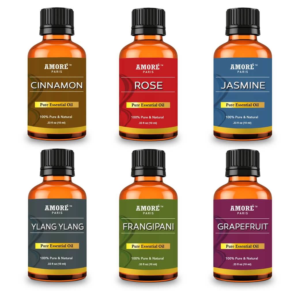 6-Piece: Aromatherapy Therapeutic Grade Essential Oils Gift Set