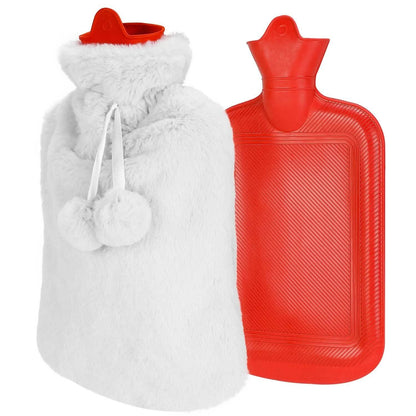 2L Hot Water Bottle with Plush Cover