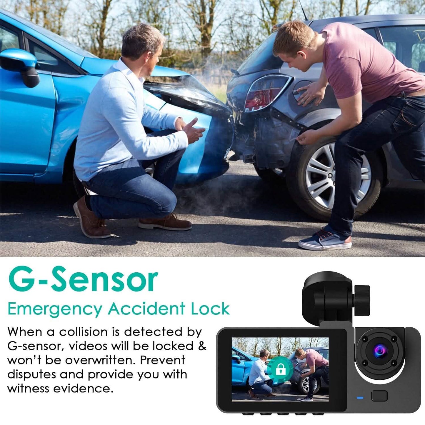 3 Channel Dash Cam Front Inside Rear Vehicle Driving Recorder Car DVR