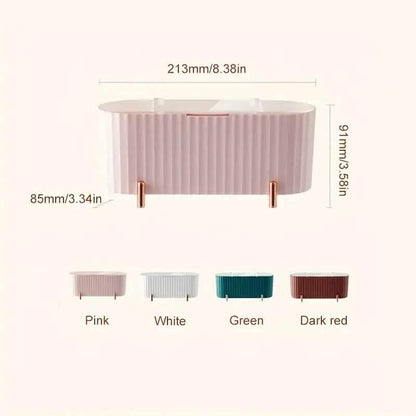 3 Compartments Cotton Swab Storage Box