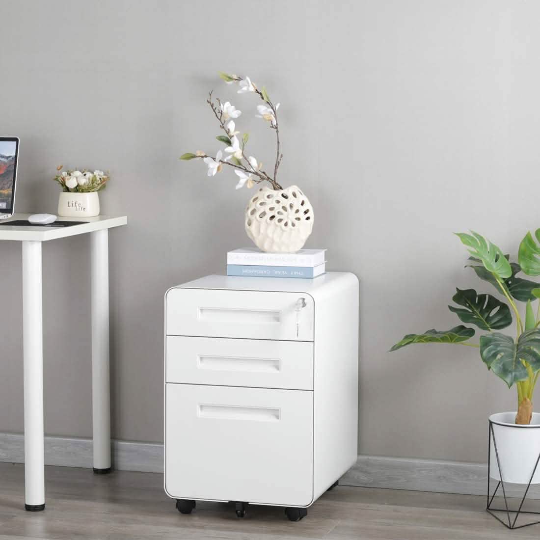 3 Drawer Rolling File Cabinet