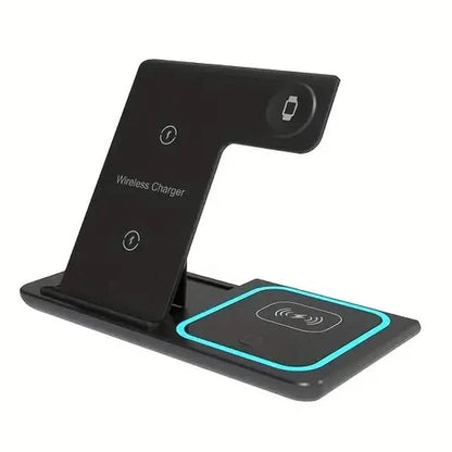 3-in-1 Folding Fast Wireless Charger Station