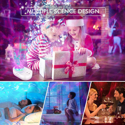 3-in-1 Galaxy Night Light Projector with Remote Control