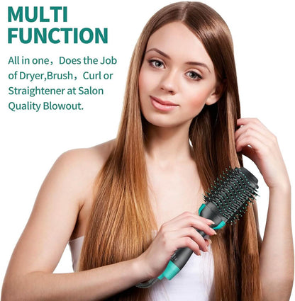 3-in-1 Ionic Straightening Hot Air Brush with Anti-Scald Feature