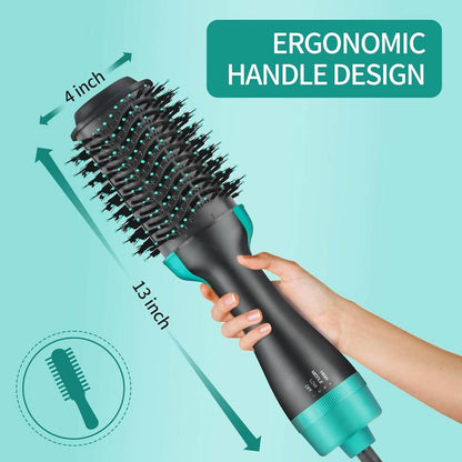 3-in-1 Ionic Straightening Hot Air Brush with Anti-Scald Feature