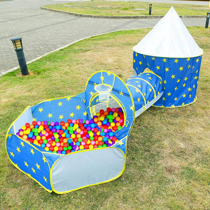 3-in-1 Kids Play Tent Ball Pit Set