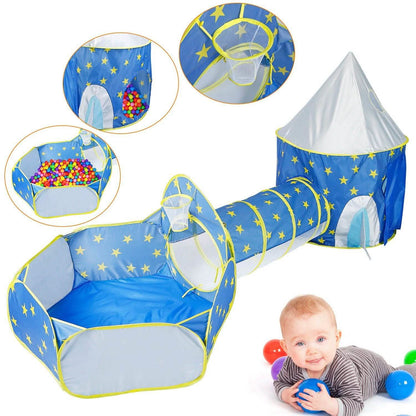 3-in-1 Kids Play Tent Ball Pit Set