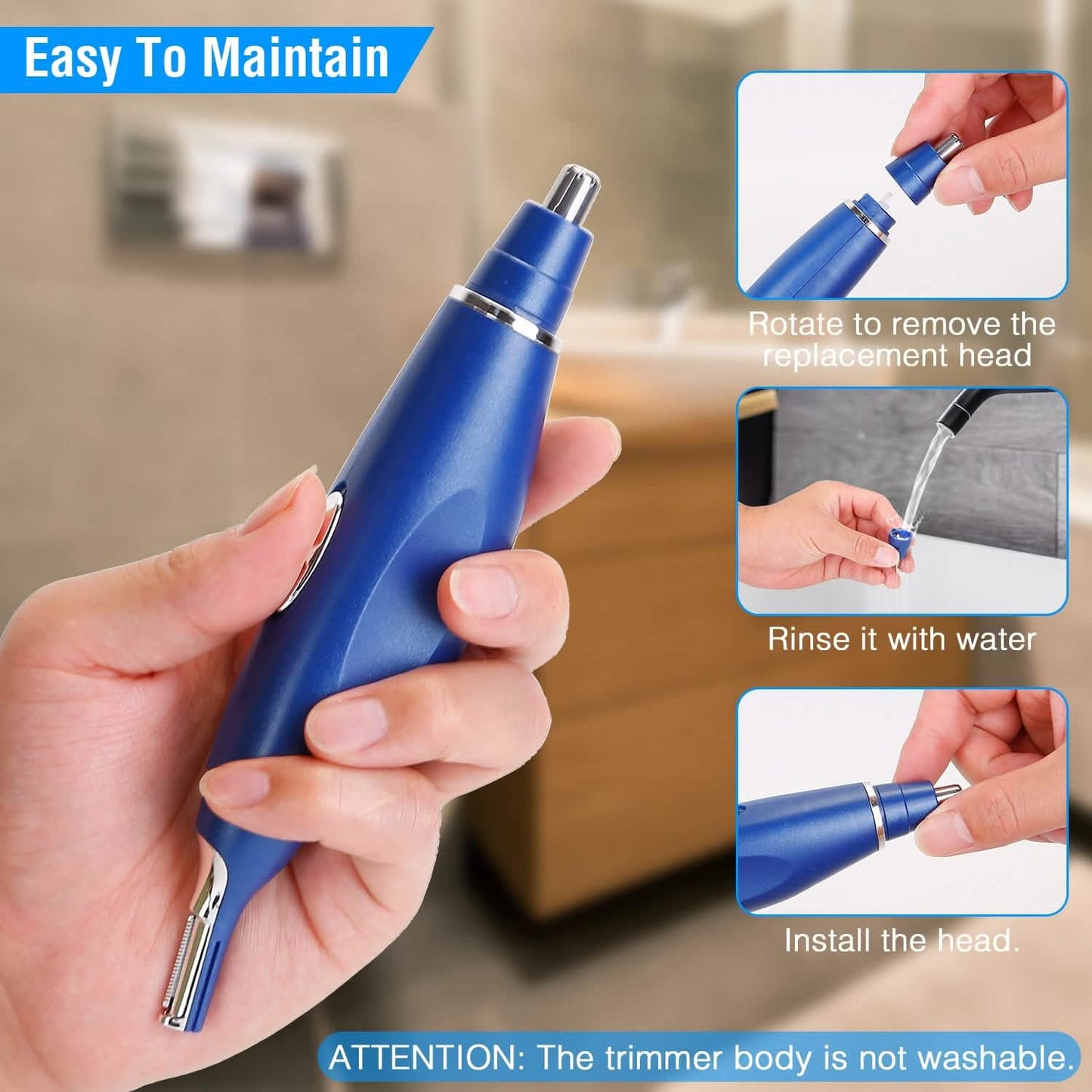 3-in-1 Nose Hair Eyebrow Beard Trimmer