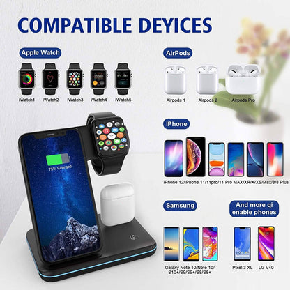 3-in-1 Qi-Certified 15W Fast Charging Station