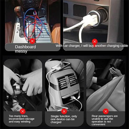 3-in-1 Retractable Car Phone Charger