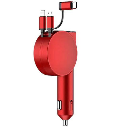 3-in-1 Retractable Car Phone Charger