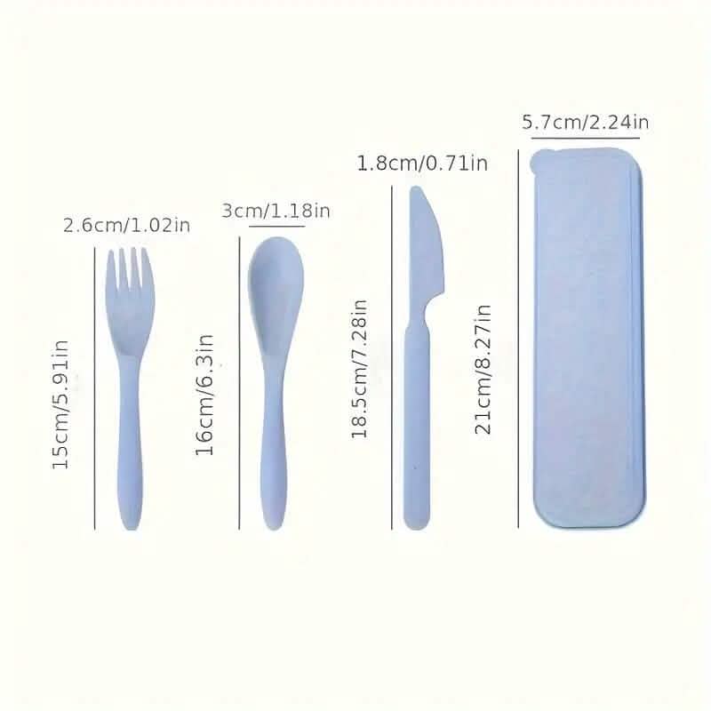 3-in-1 Reusable Camping Utensil Set with Case