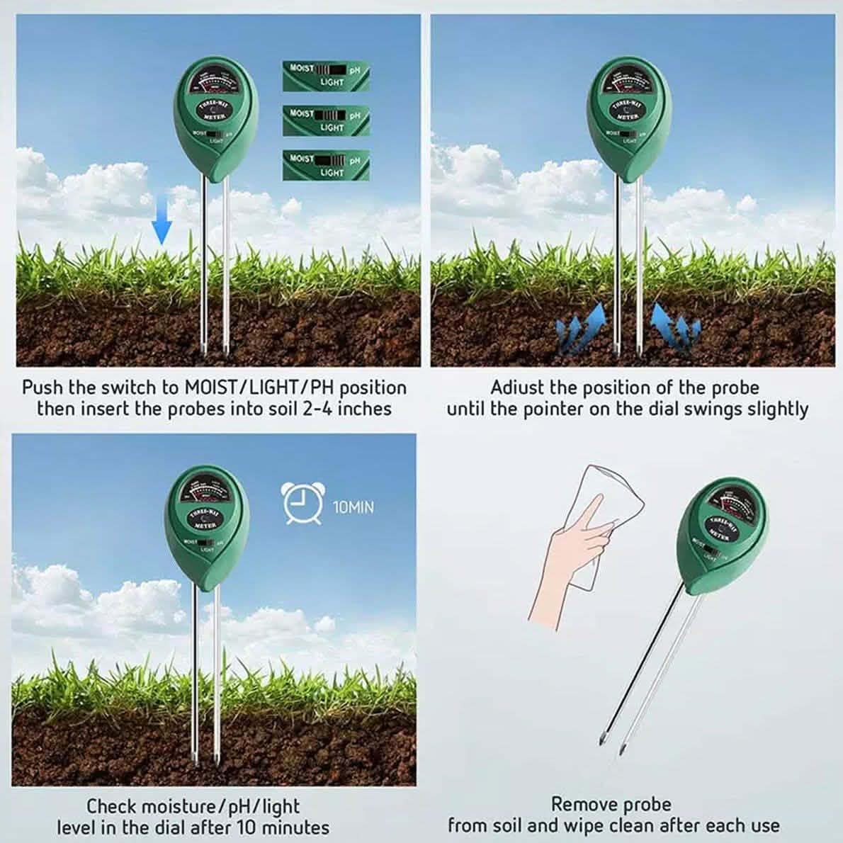 3-in-1 Soil Tester Kits for Garden