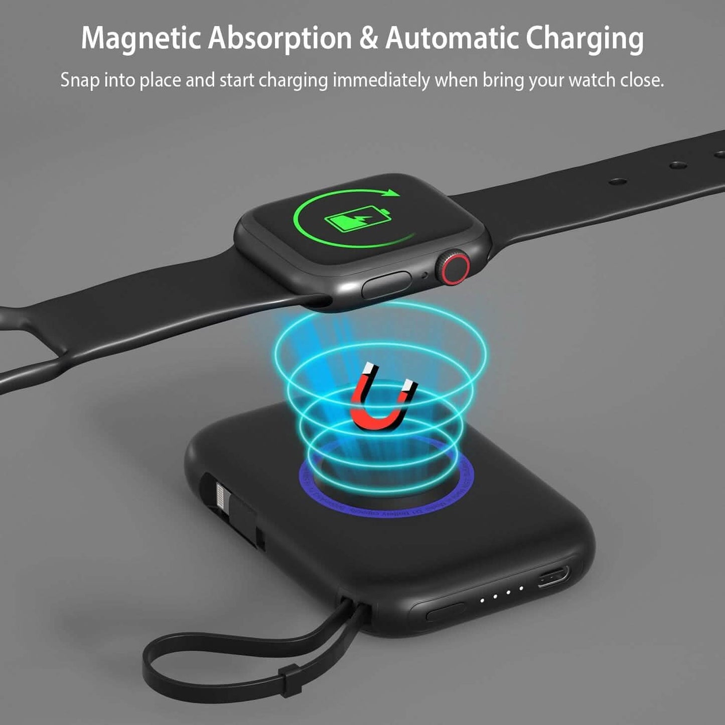 3-in-1 Wireless Charger Portable Magnetic Power Bank