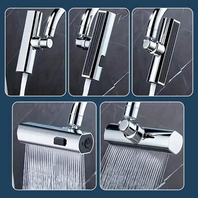 3-Mode Leakproof Sink Faucet Adapter - Durable Copper Construction for Kitchen and Bathroom