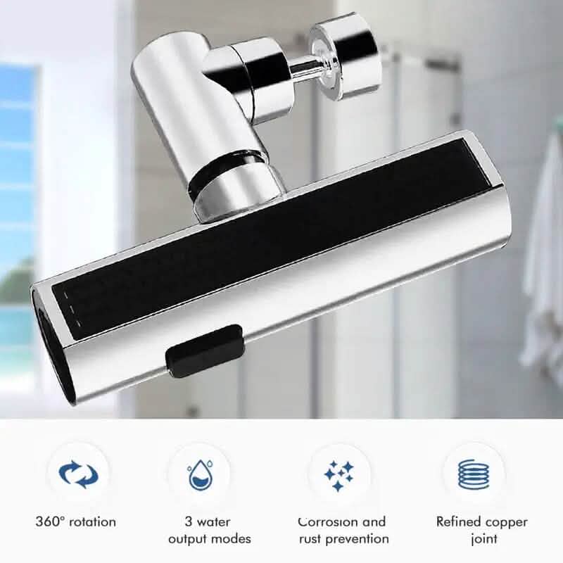 3-Mode Leakproof Sink Faucet Adapter - Durable Copper Construction for Kitchen and Bathroom