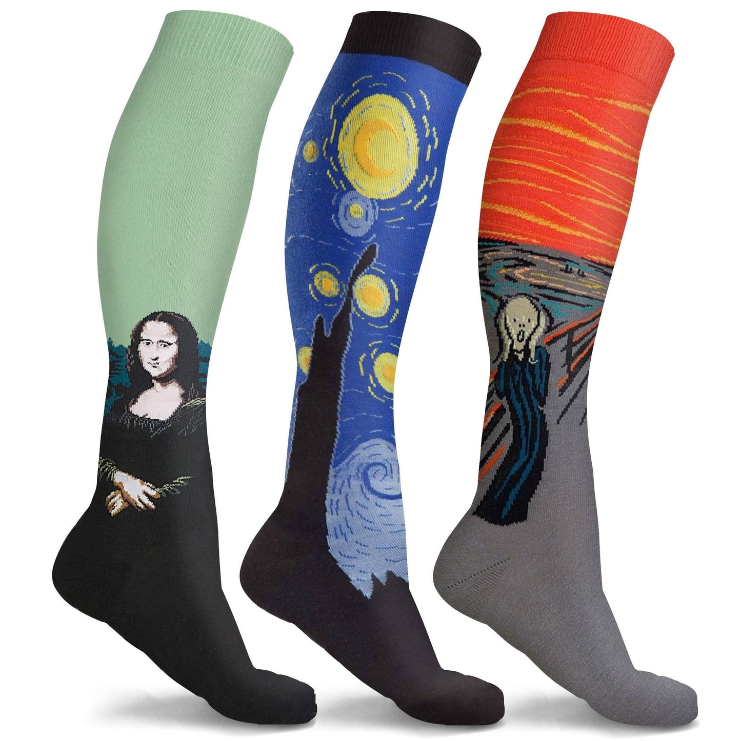 3 or 6-Pairs: DCF Famous Art Paintings Compression Socks