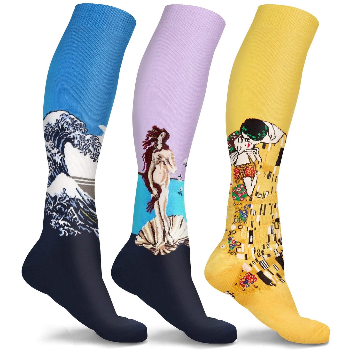 3 or 6-Pairs: DCF Famous Art Paintings Compression Socks