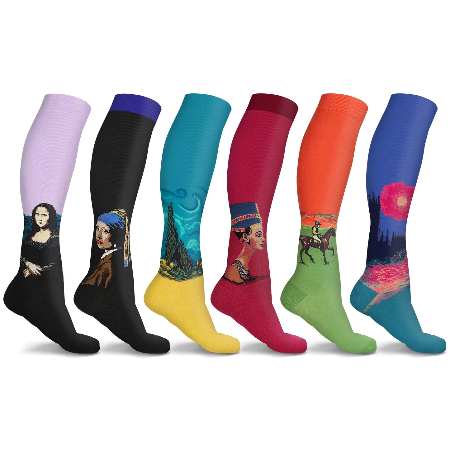 3 or 6-Pairs: DCF Famous Art Paintings Compression Socks