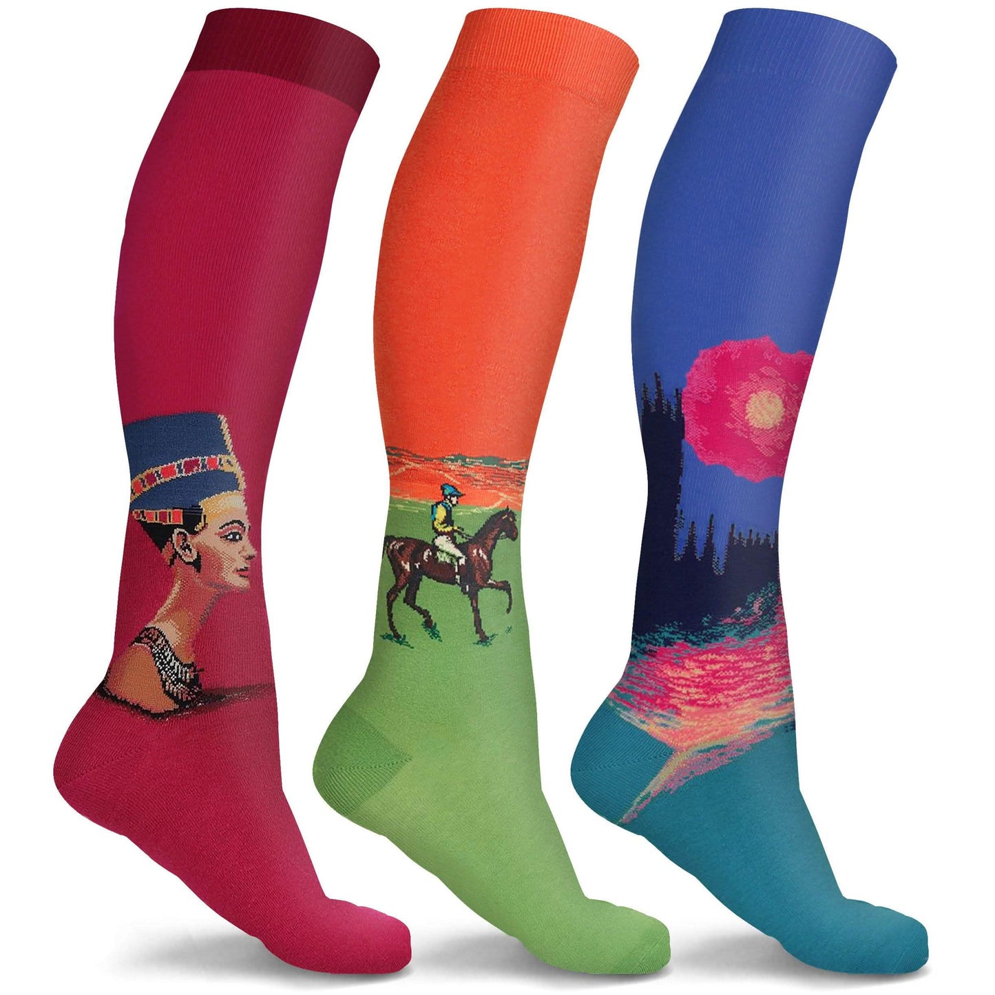 3 or 6-Pairs: DCF Famous Art Paintings Compression Socks