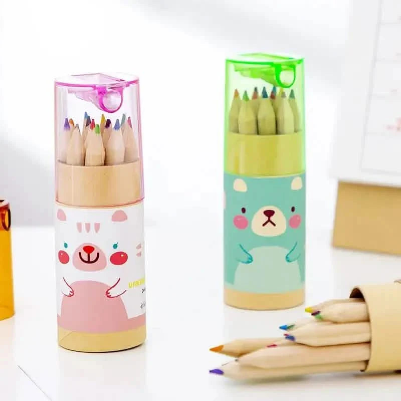 3-Pack: 12-Color Cute Pencils Creative Stationery Cute Bear