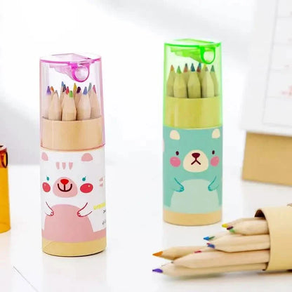 3-Pack: 12-Color Cute Pencils Creative Stationery Cute Bear