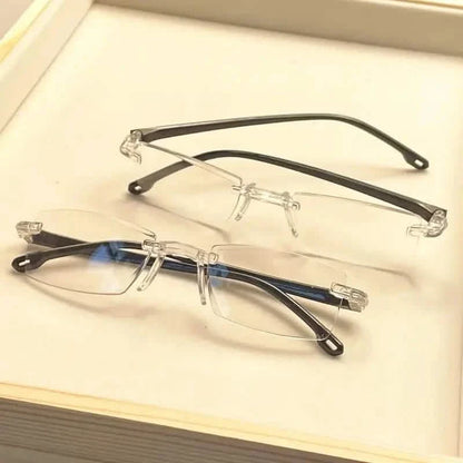 2K Style Rimless Reading Glasses for Men & Women