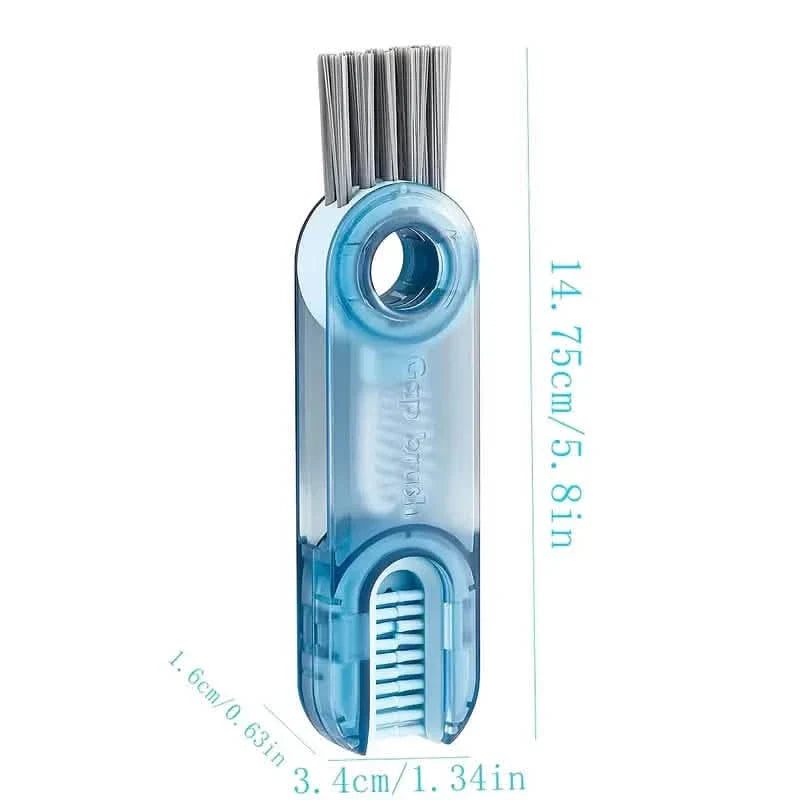 3-Pack: 3-in-1 Tiny Bottle Cup Lid Detail Brush