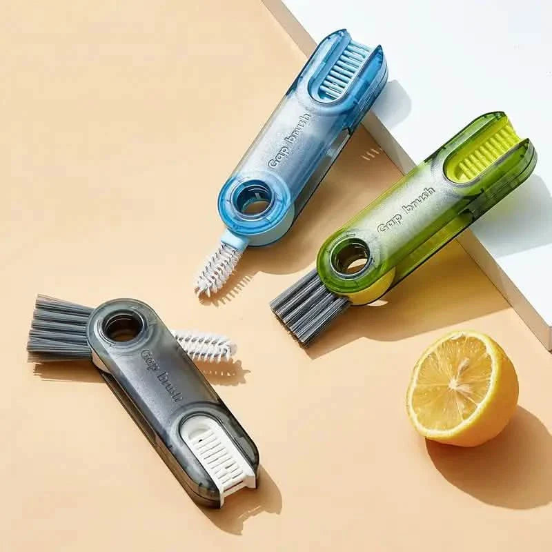 3-Pack: 3-in-1 Tiny Bottle Cup Lid Detail Brush