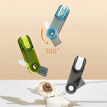 3-Pack: 3-in-1 Tiny Bottle Cup Lid Detail Brush