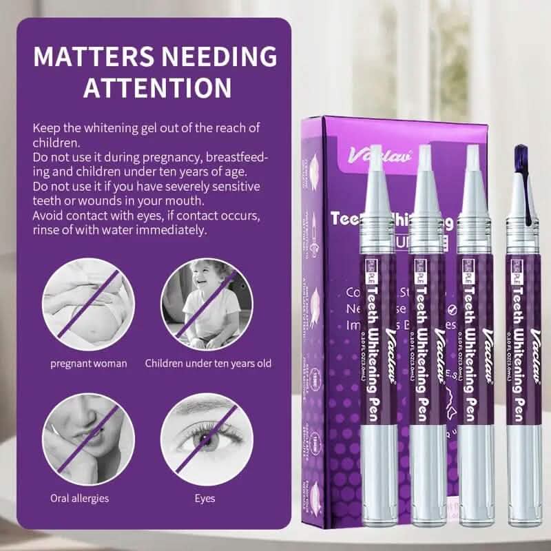 3-Pack: 3ml/0.1fl oz Mint Flavor Purple Teeth Whitening Gel Pen