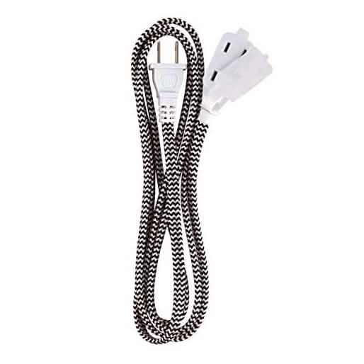 3-Pack: 6" Ativa Braided AC Extension Cord