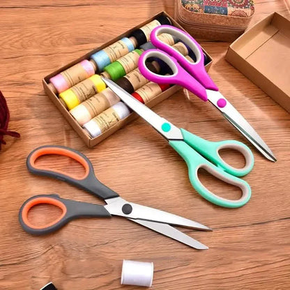 3-Pack: 8-Inch Multi-Purpose Scissors Set, Sharp Stainless Steel with Comfort Grip Handle