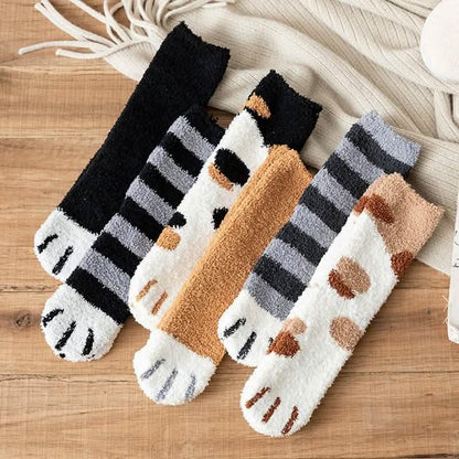 3-Pack: Autumn and Winter Cat Claws Socks