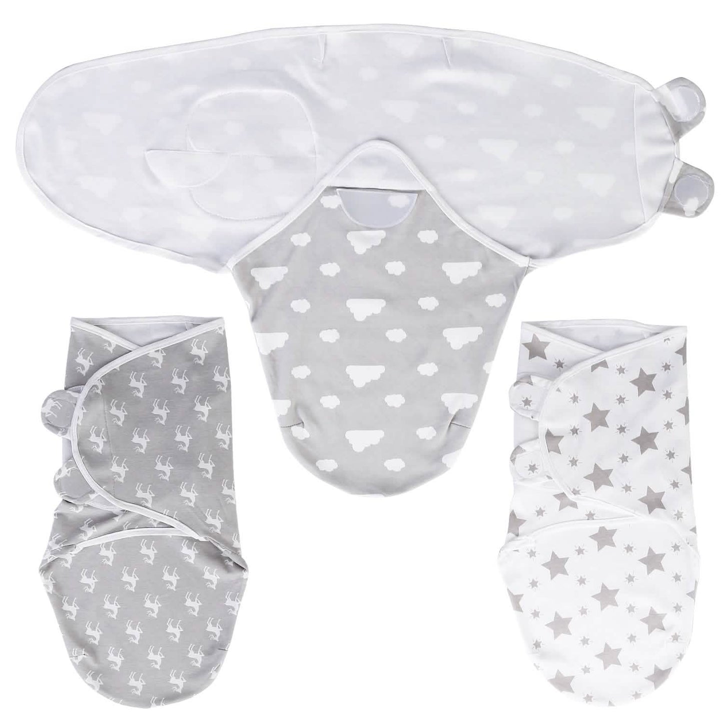 3-Pack: Baby New Born Swaddle Wrap