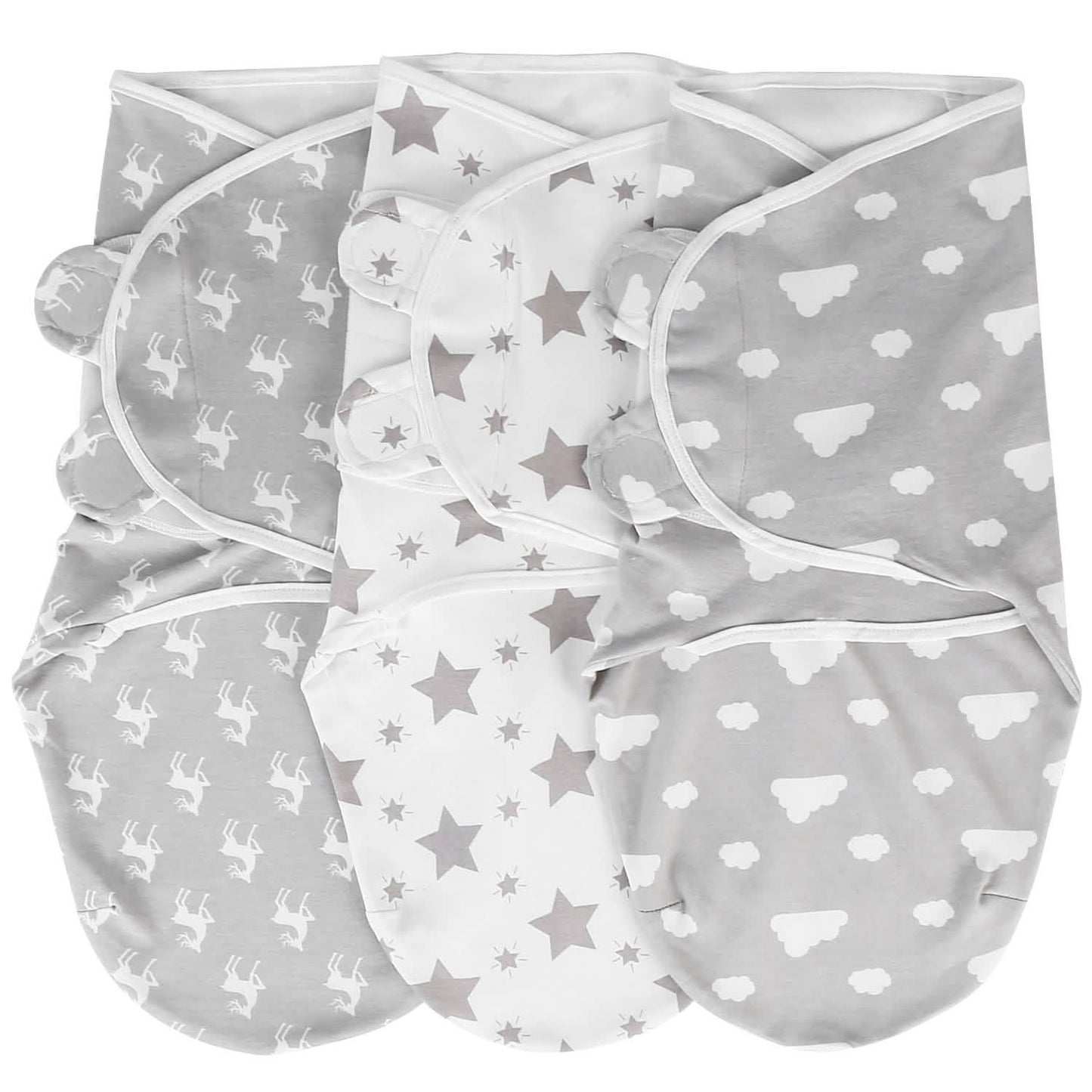 3-Pack: Baby New Born Swaddle Wrap