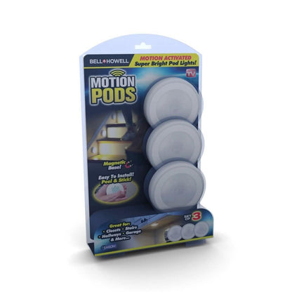 3-Pack: Bell + Howell Motion Activated LED Pods